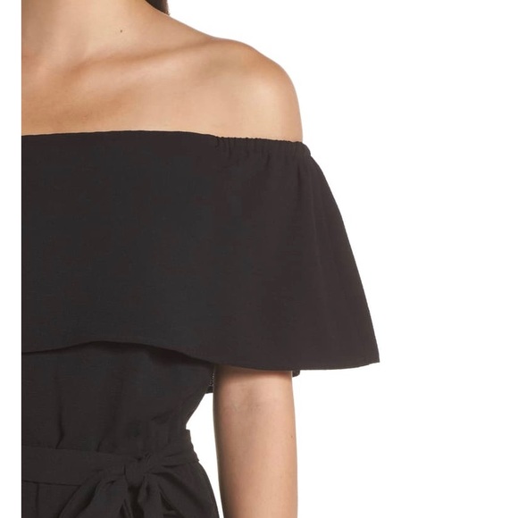Charles Henry Off the Shoulder Popover Jumpsuit - Picture 3 of 7